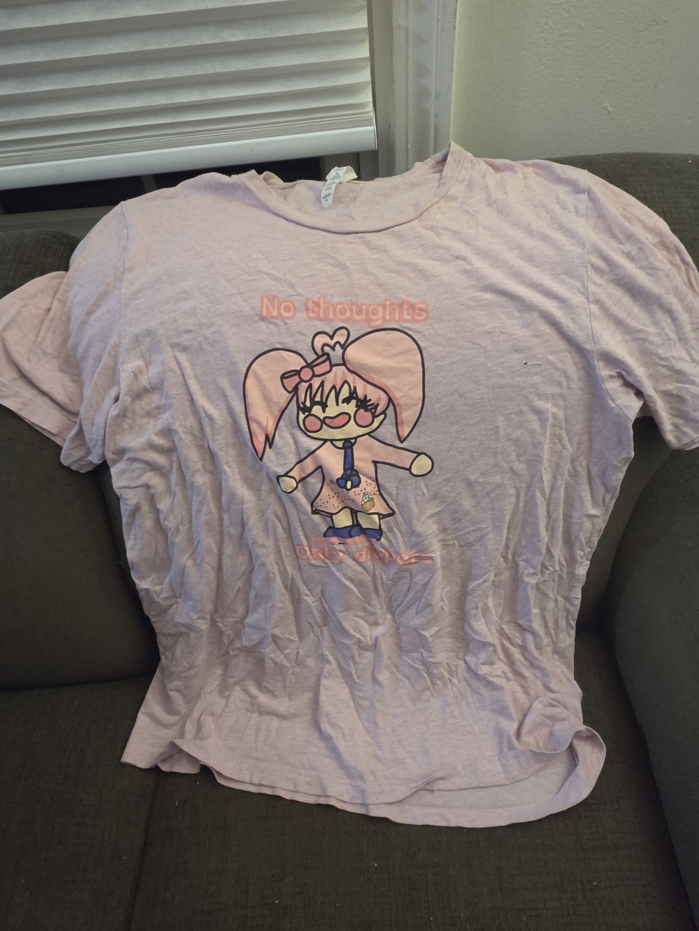 ABDL Pink Graphic Tee - No Thoughts